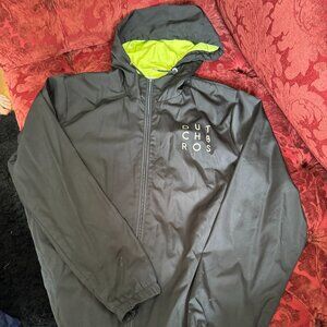 Black/Green Dutch Bros Windbreaker/Raincoat- M